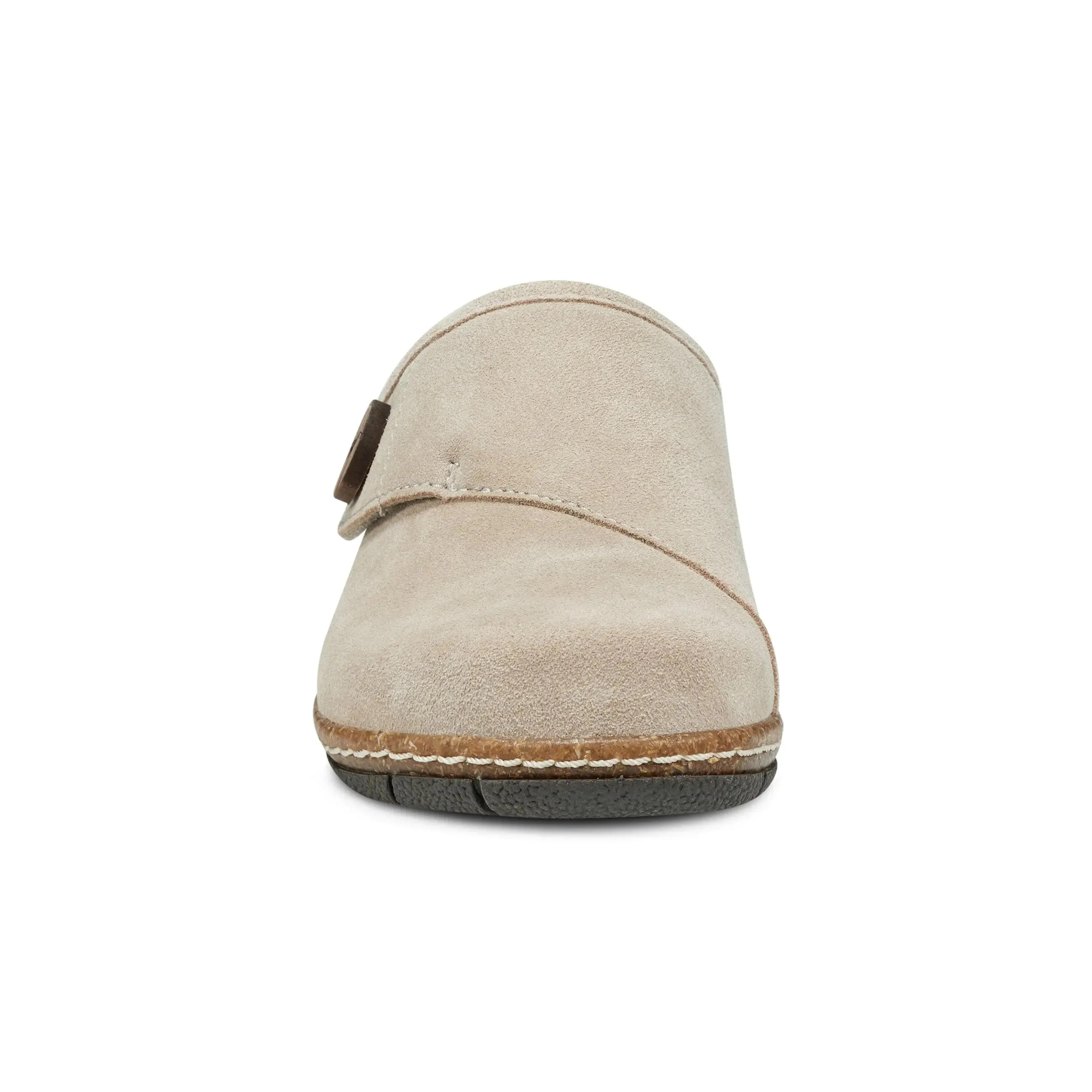 Ezra Round Toe Casual Slip-on Flat Clogs cycling - style Adjustable Closure System