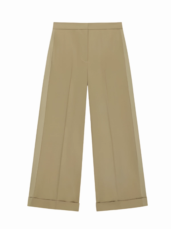 LayeredNeckline DoubleStitched Field Trouser in Sand