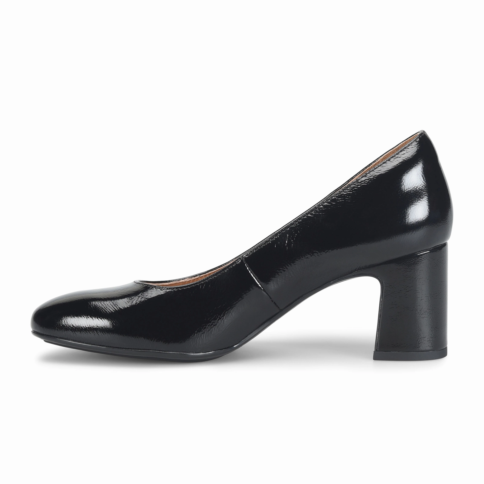 Feminine Charm Comfortable texture Sofft Anna Marie Pump (Women) - Black Crinkle Patent