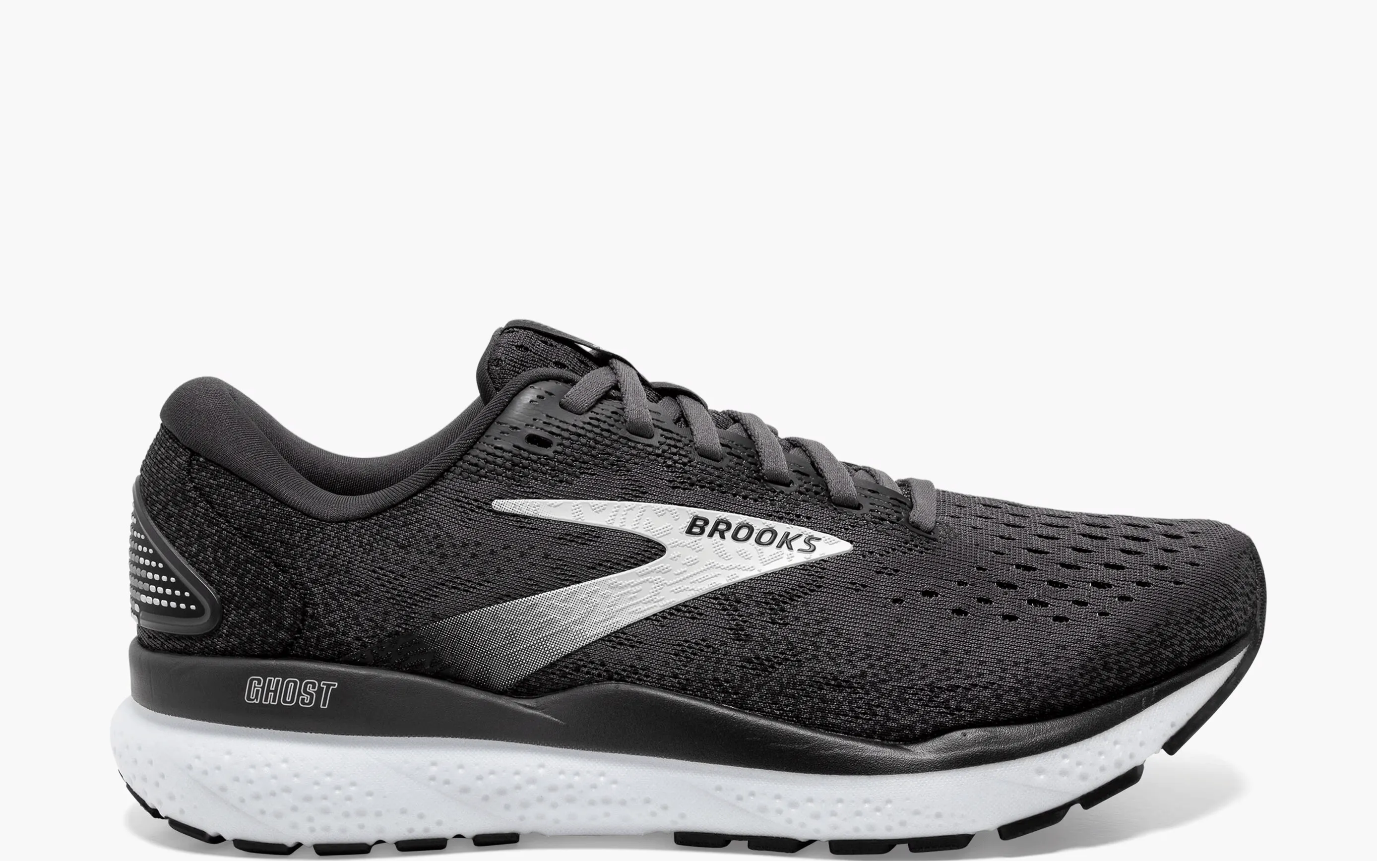 BROOKS MENS GHOST 16 - BLACK GREY Forest