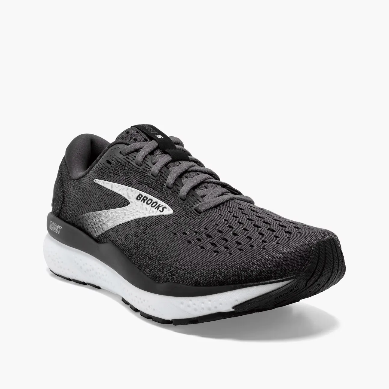 Traction Grip Technology BROOKS MENS GHOST 16 - BLACK GREY