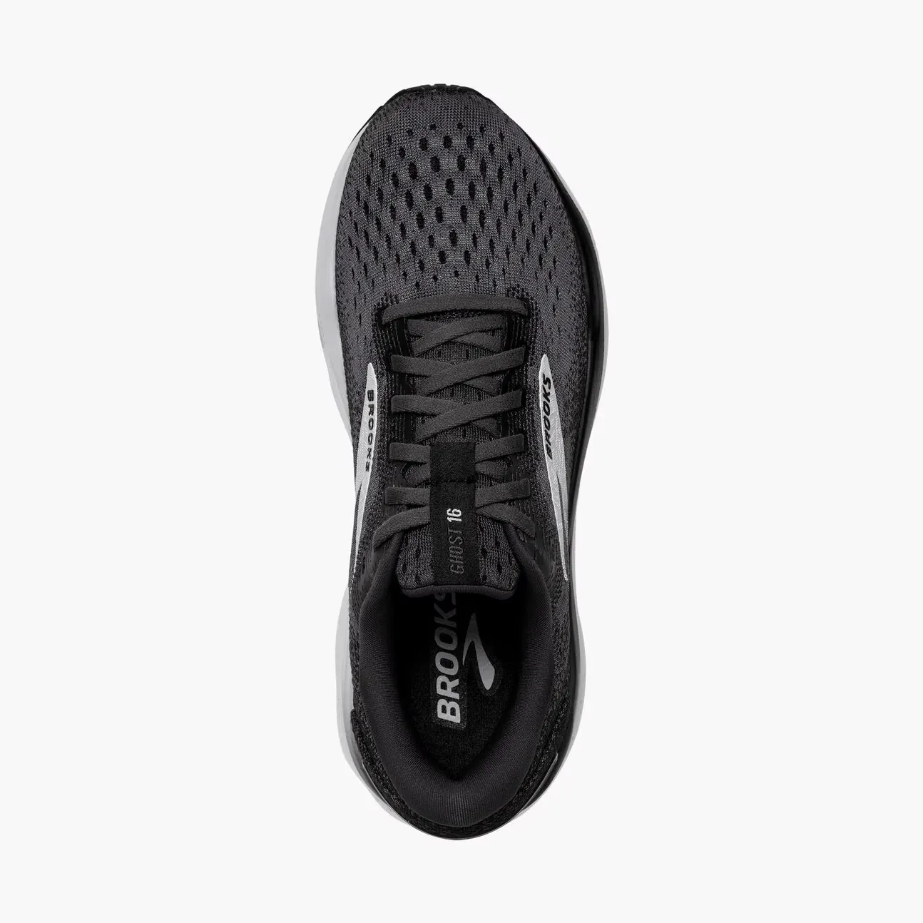 BROOKS MENS GHOST 16 - BLACK GREY Simple