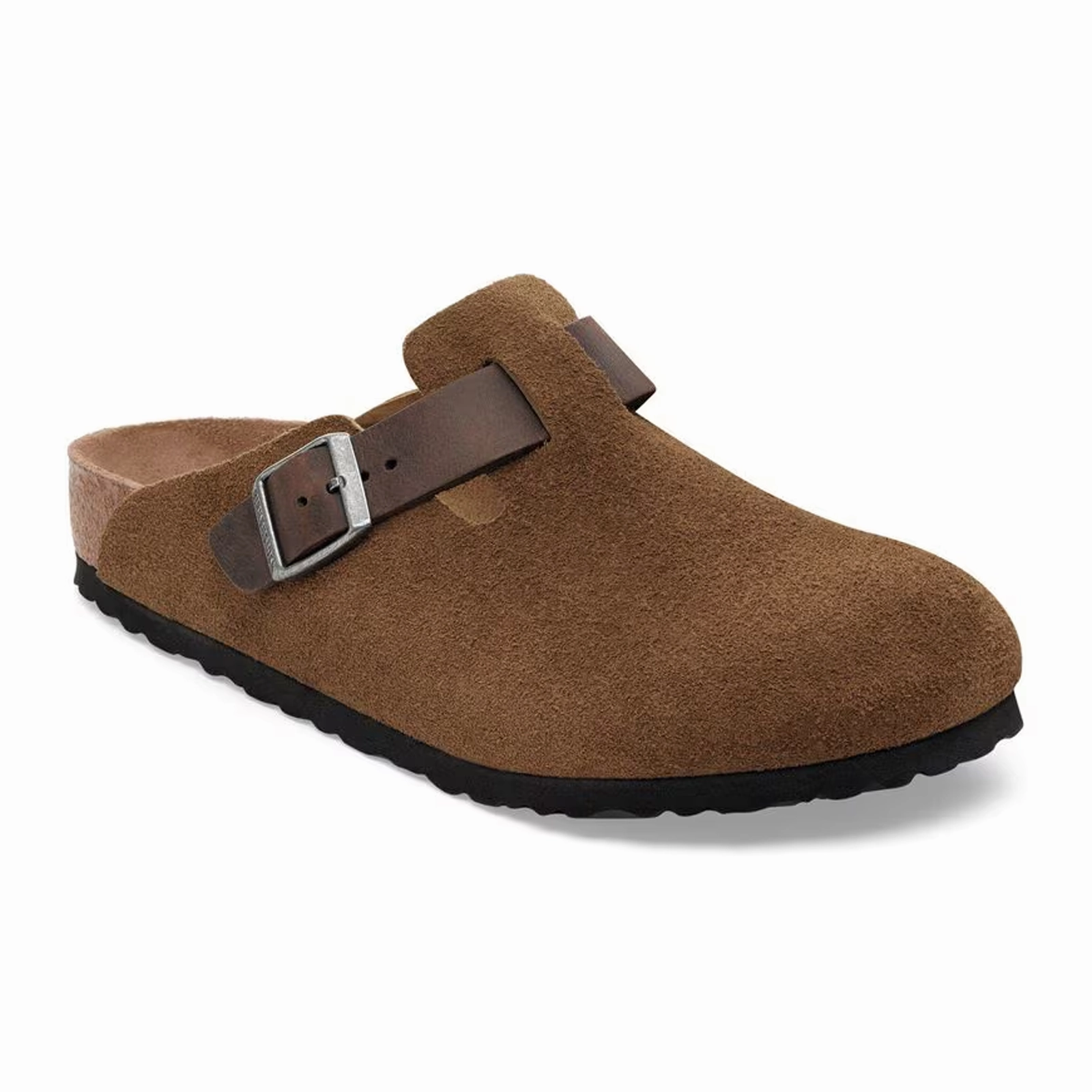 Birkenstock Boston Clog (Men) - Dark Tea Suede/Oiled Leather Jewel-Tone