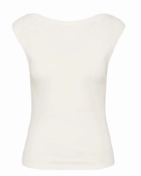 Office Glam Organic Cotton Ballerina Top in White