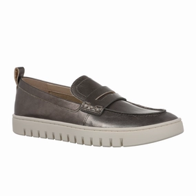 Contemporary Waist Vionic Uptown Loafer (Women) - Gunmetal Metallic
