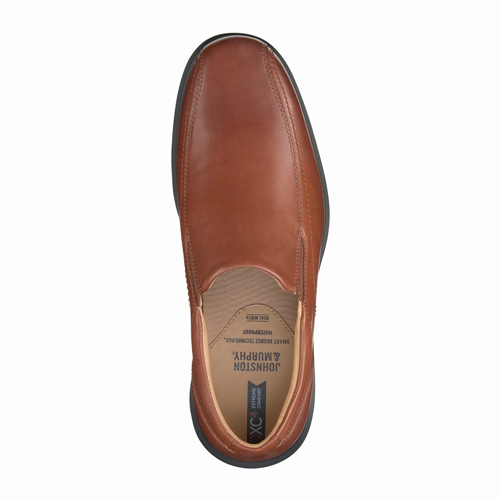Johnston & Murphy XC4 Stanton Runoff Venetian (Men) - Red Brown Waterproof Full Grain LayeredHemline Airy Comfort