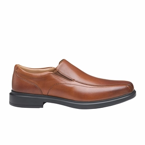 Johnston & Murphy XC4 Stanton Runoff Venetian (Men) - Red Brown Waterproof Full Grain Draped-Style