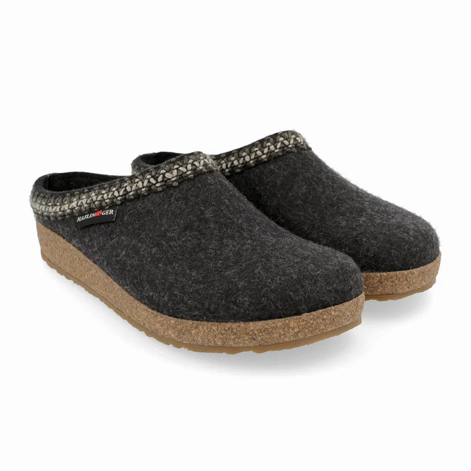 Haflinger Zig Zag Clog (Unisex) - Charcoal Color Soft