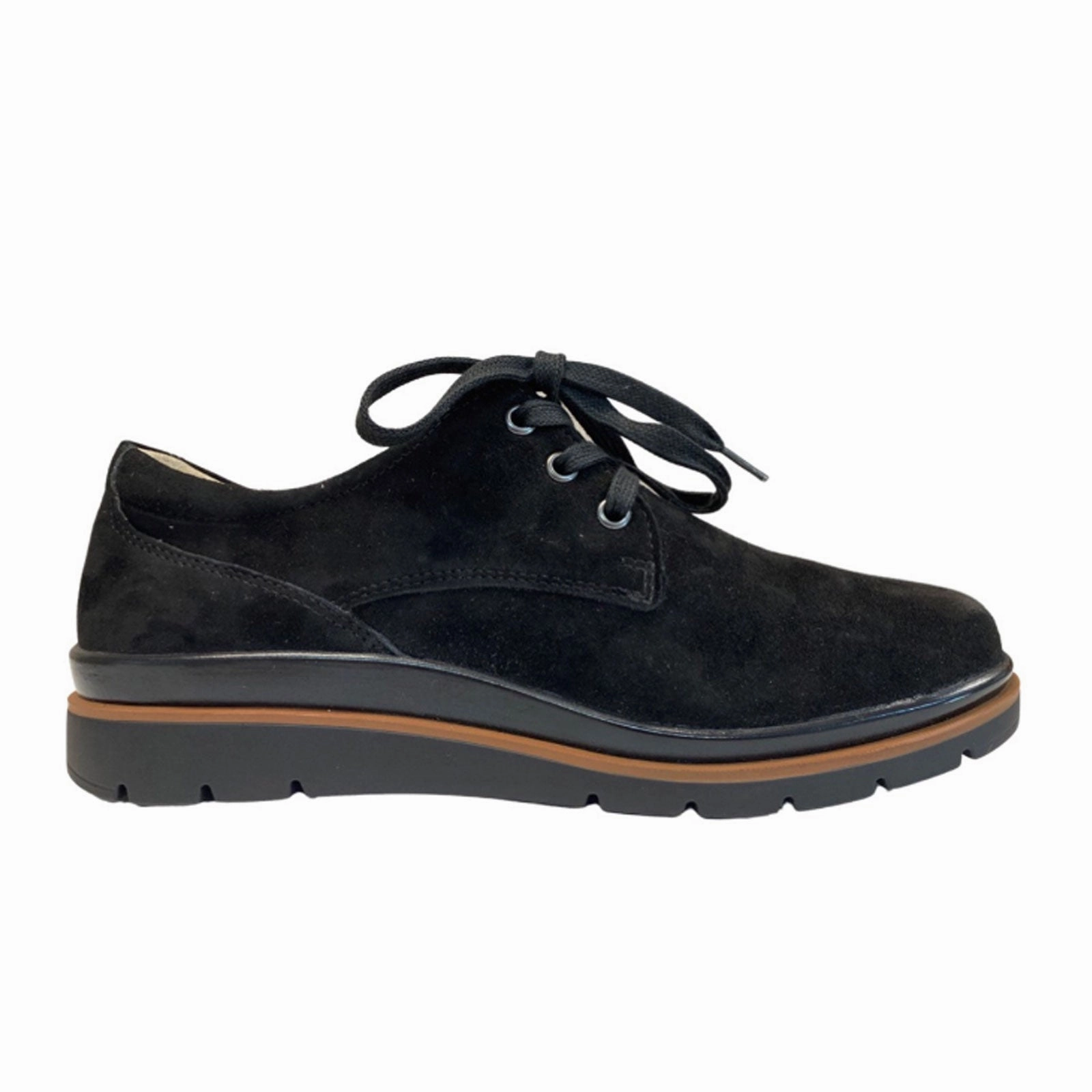 Stain-Resistant Trend Detail Fidelio Multistretch Harlow Lace Up (Women) - Black Nubuck