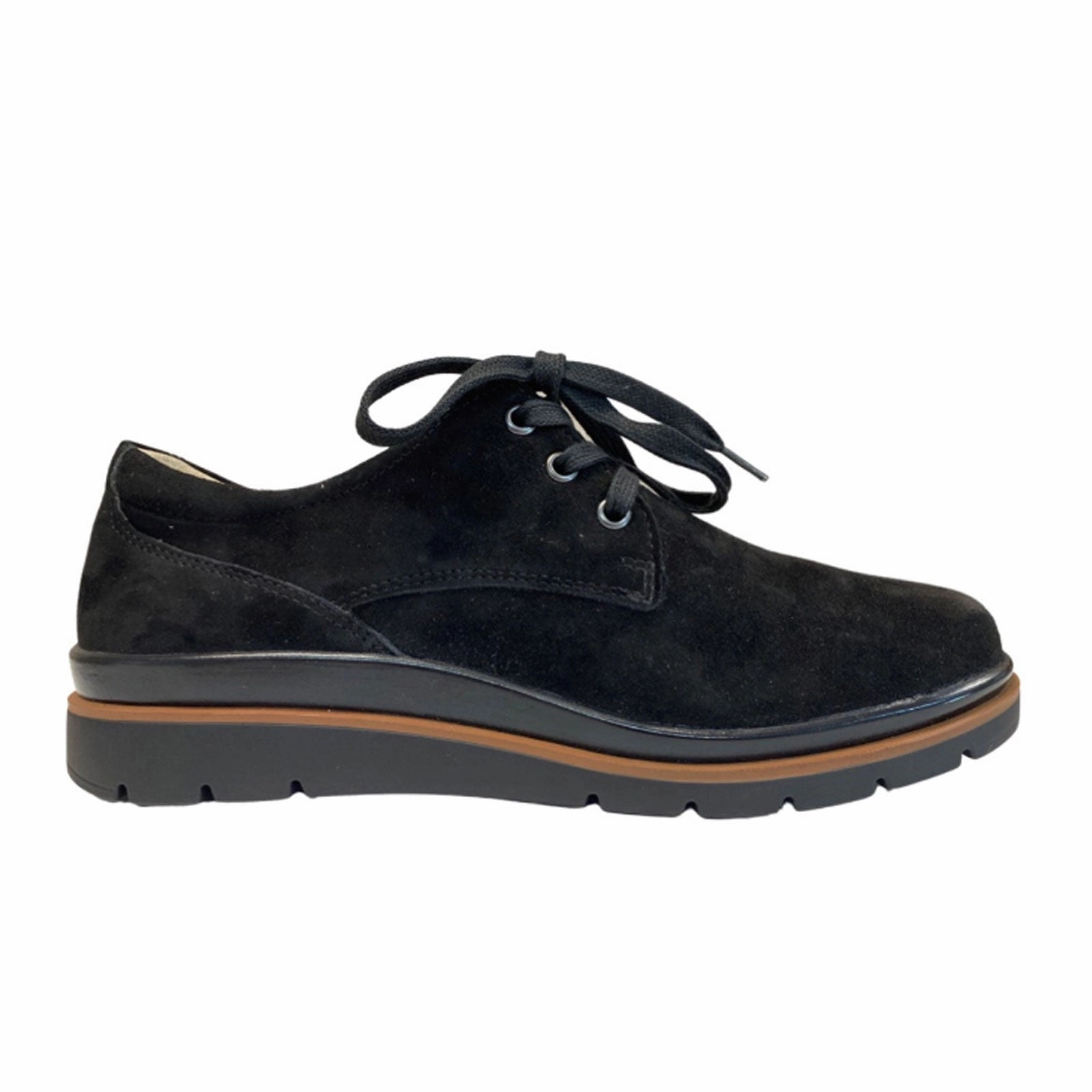 Fidelio Multistretch Harlow Lace Up (Women) - Black Nubuck Chic and Cozy