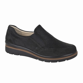 Tailored Comfort Fidelio Namir Slip On (Women) - Black Nubuck