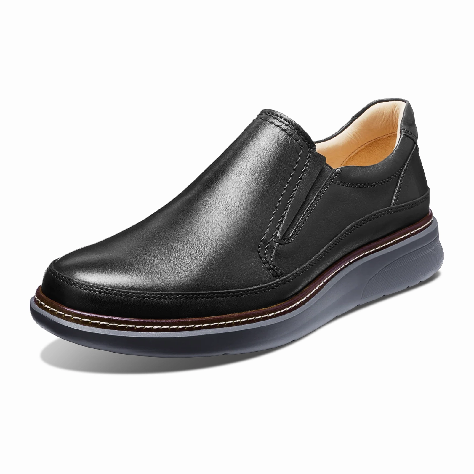 Chic Tailoring Waist Draped-Style Samuel Hubbard Rafael Hybrid Slip On (Men) - Black Leather
