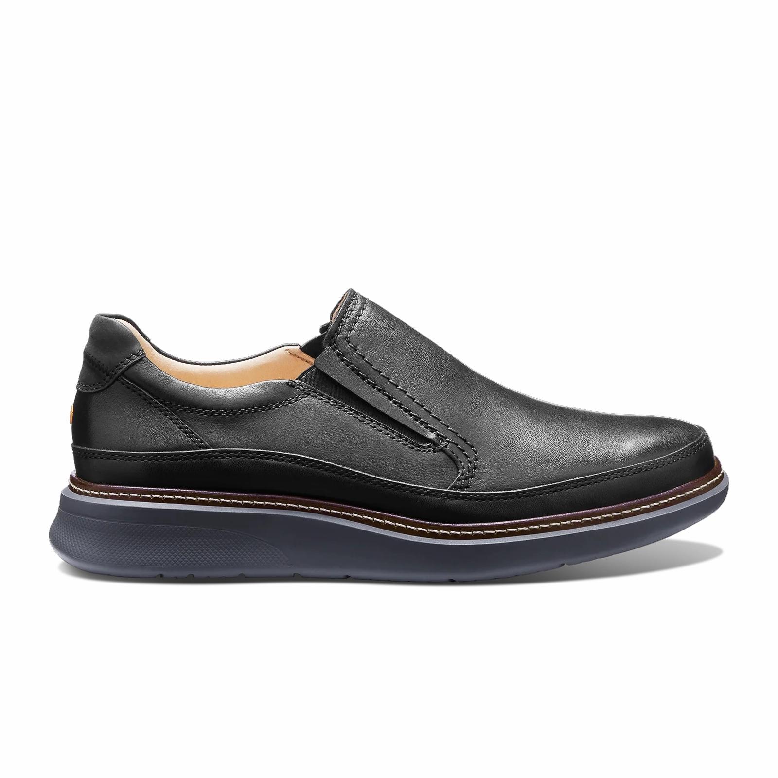 Samuel Hubbard Rafael Hybrid Slip On (Men) - Black Leather Graceful Ease Smooth Surface