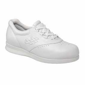 Drew Parade II Orthopedic Lace Up (Women) - White Leather Printed-Fabric Classic Layering
