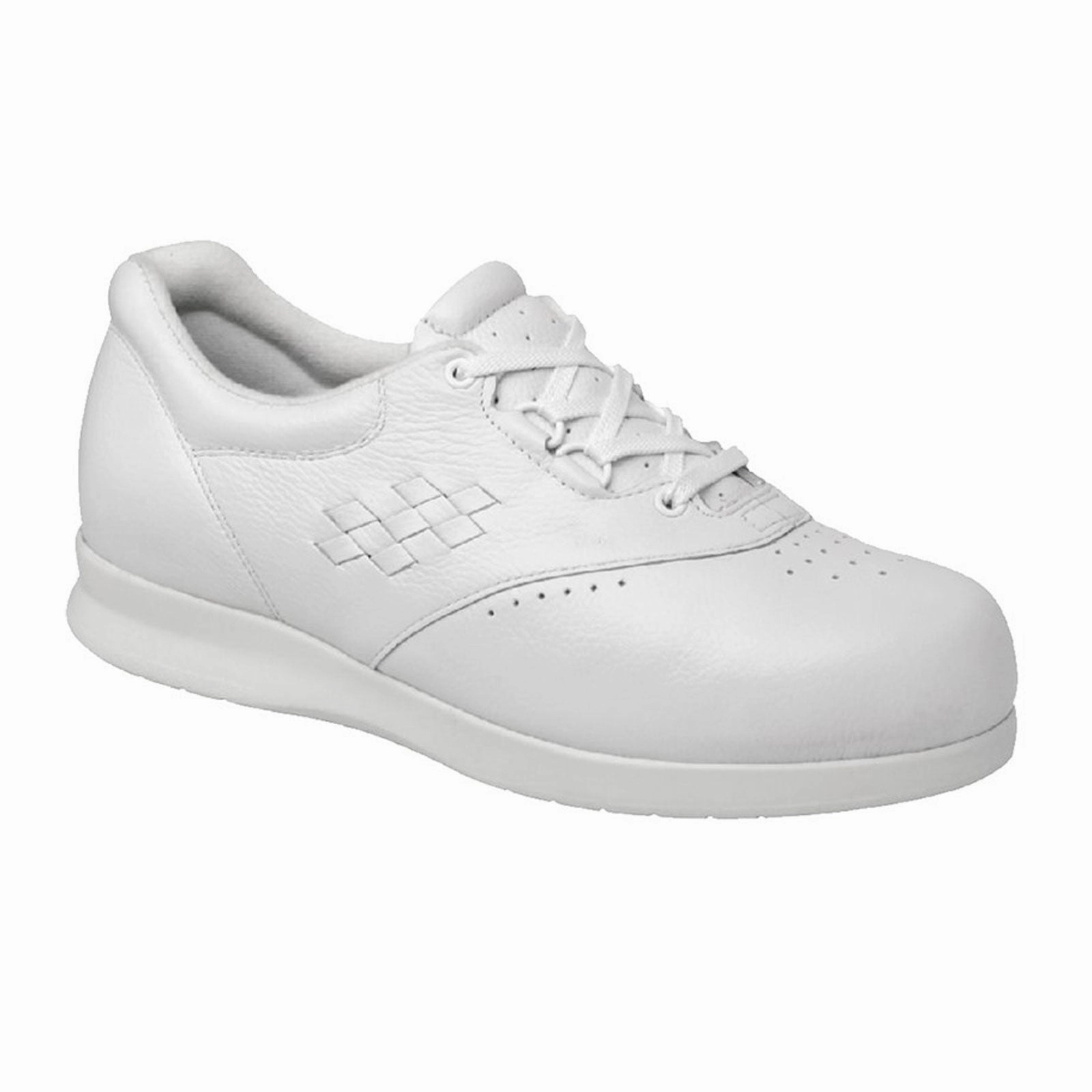 Drew Parade II Orthopedic Lace Up (Women) - White Leather Cool Movement