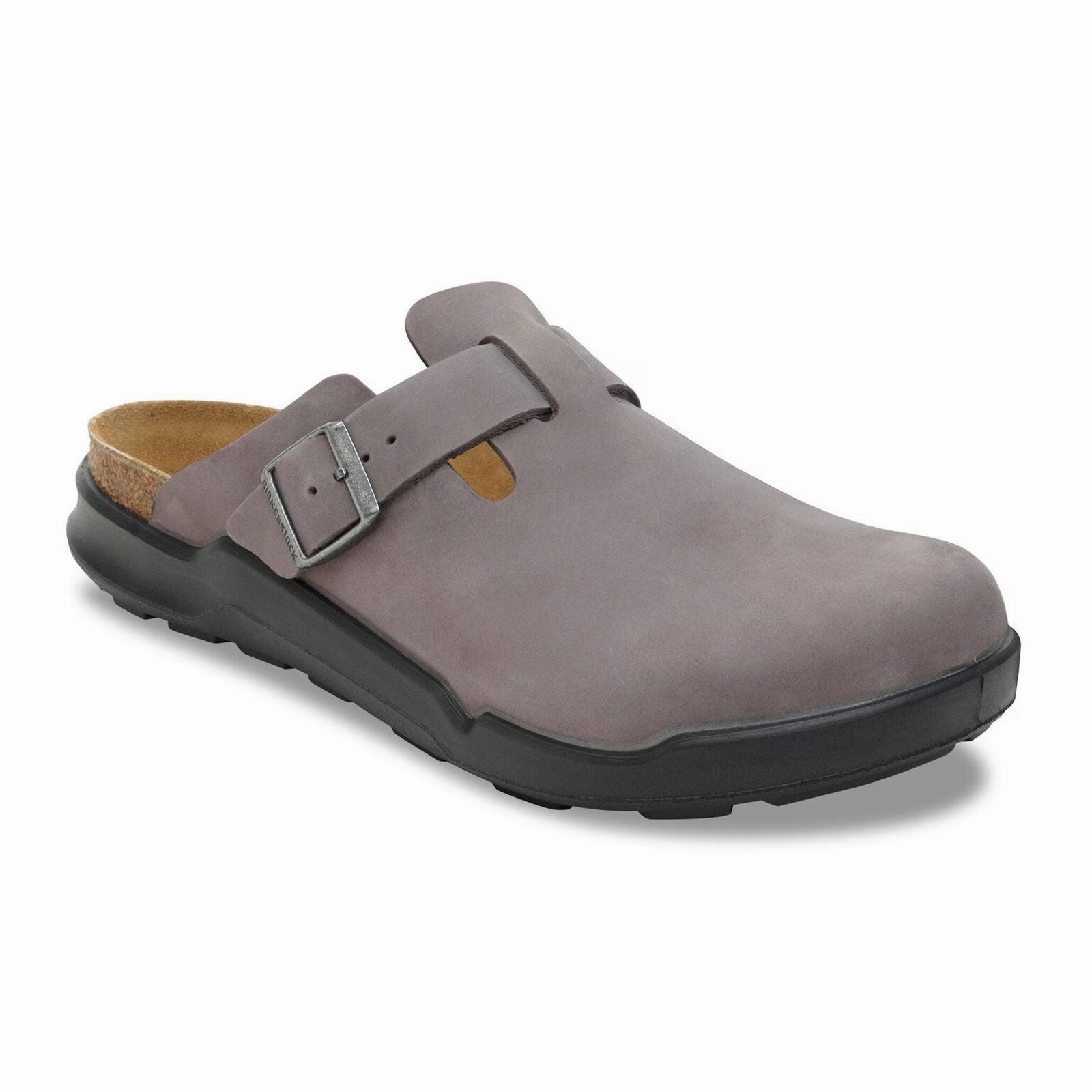 Birkenstock Boston Crosstown Clog (Men) - Iron Oiled Leather Formal Look