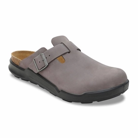 Birkenstock Boston Crosstown Clog (Men) - Iron Oiled Leather Formal Look