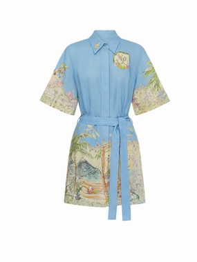 Anouk Mini Dress in Sky OdorControlTech