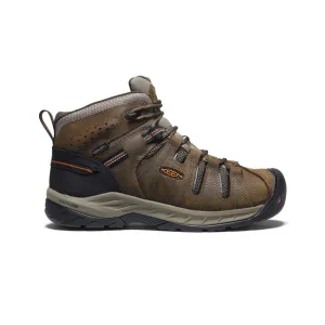 Wide toe box FLINT II MID MENS WATERPROOF  SOFT TOE - BLACK OLIVE / BRINDLE