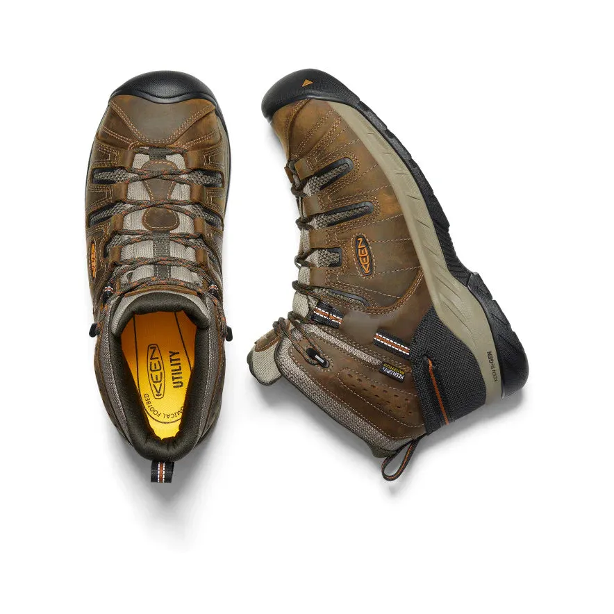 Appealing Torsional Stability Bar FLINT II MID MENS WATERPROOF  SOFT TOE - BLACK OLIVE / BRINDLE