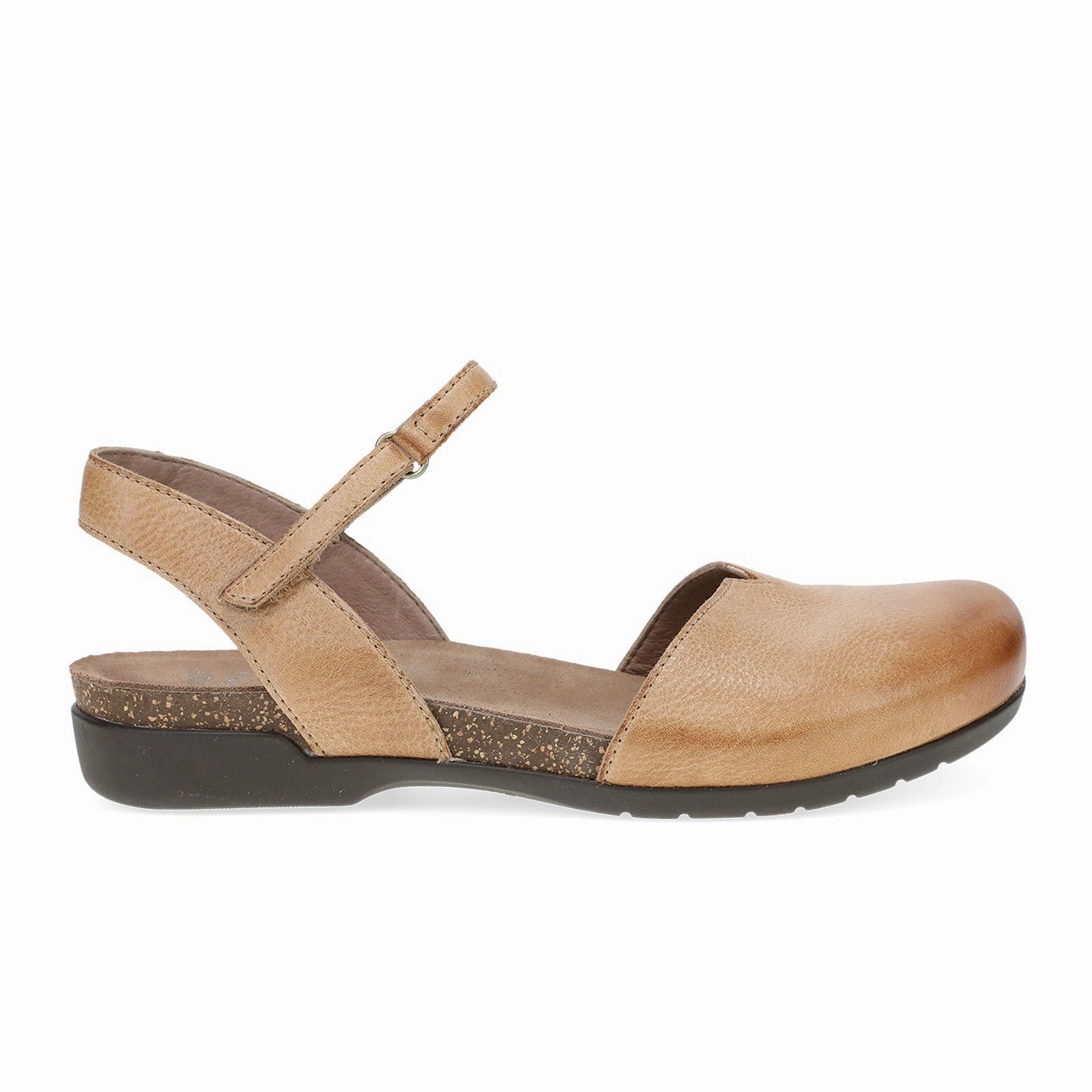 Dansko Rowan Backstrap Sandal (Women) - Honey Distressed Polished Style Light and Comfortable Wear
