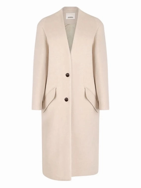 Florane Coat in Ecru Comfortable Fashion Office Glam