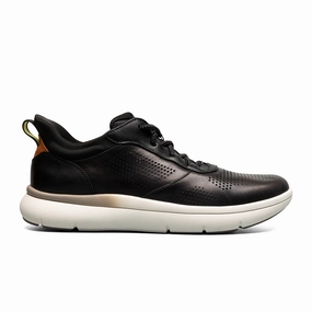 Florsheim Fleet Perf Toe Elastic Lace Sneaker (Men) - Black Cool Simplicity
