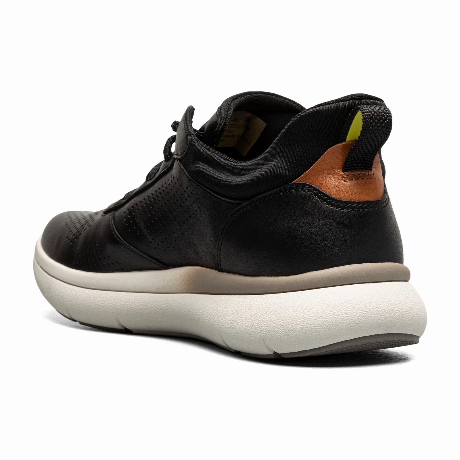 Florsheim Fleet Perf Toe Elastic Lace Sneaker (Men) - Black Rhinestone-Detail