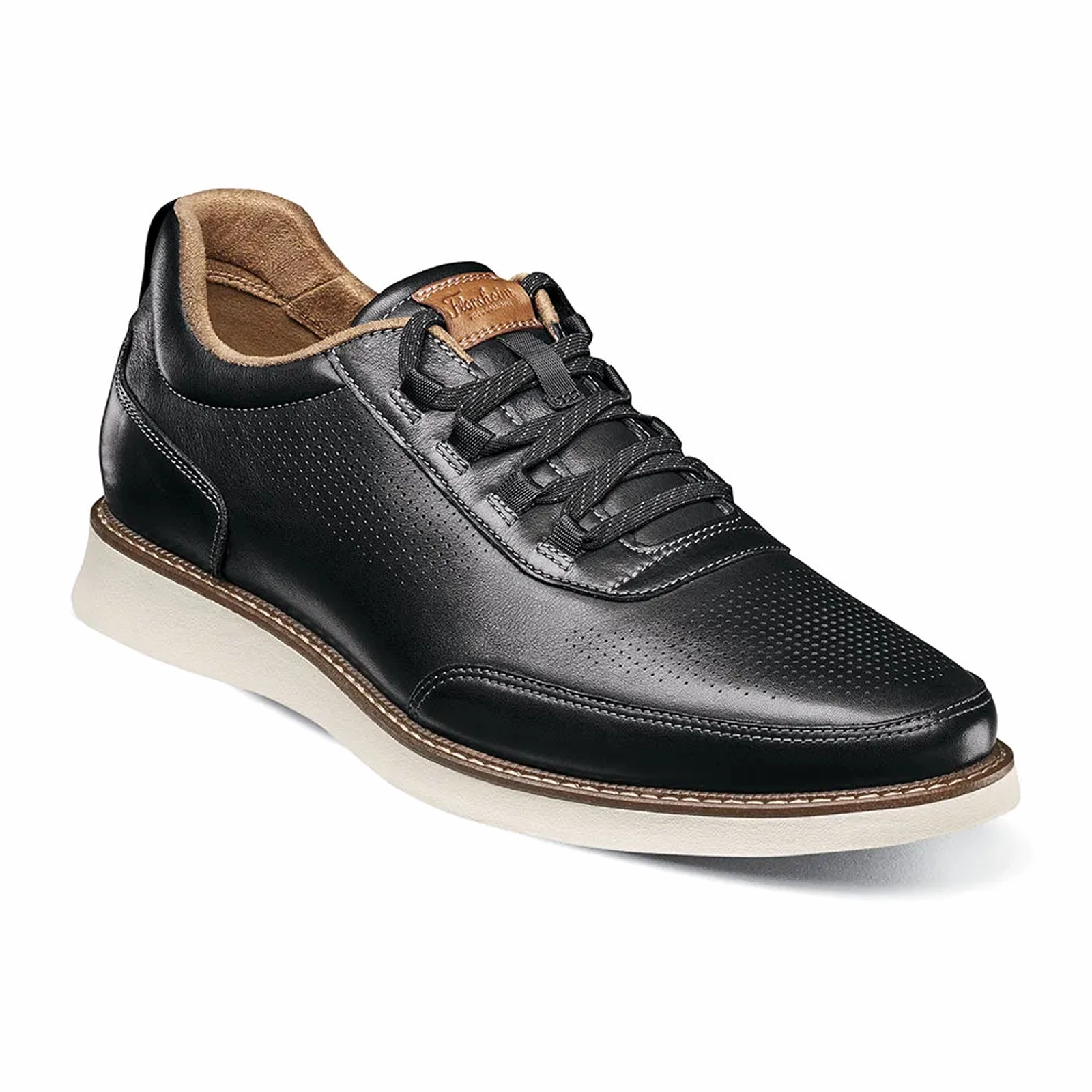 Florsheim Launch Elastic Lace Slip On (Men) - Black Multi Sleek Comfort