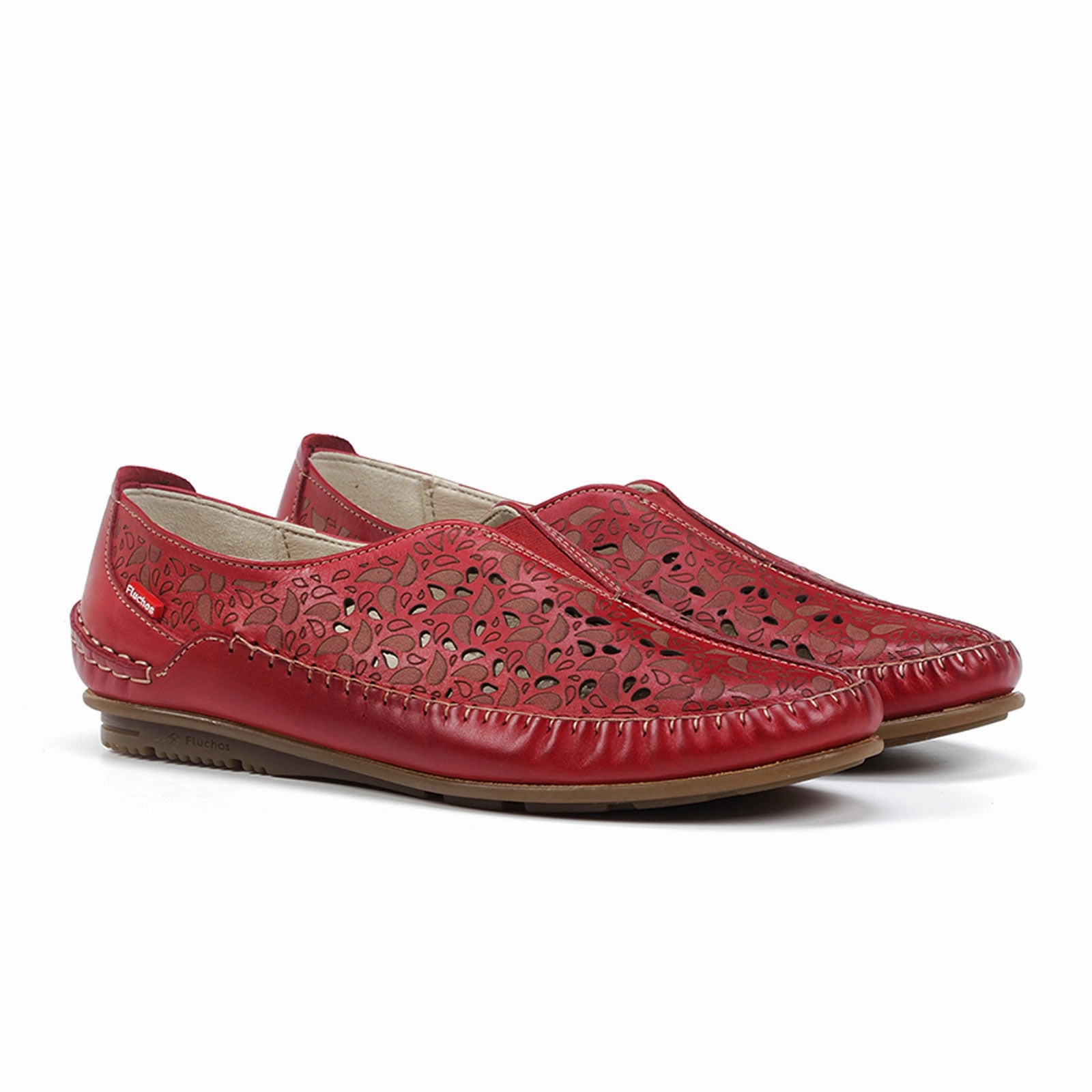 Fluchos Elsa F1182 Slip On (Women) - Red Waist-Cinching
