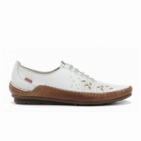 Guest Shine Whimsical Mood Fluchos Tucan F1181 Lace Up (Women) - White
