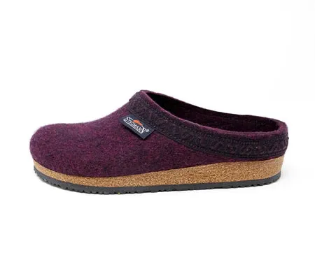 STEGMANN  WOMENS ORIGINAL 108 WOOL CLOG - DARK MAGENTA multi-color