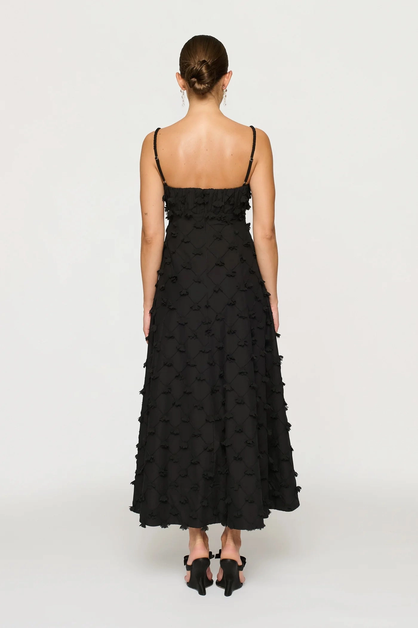 PreShrunk Cotton Feather Glow Tahlia Dress in Black