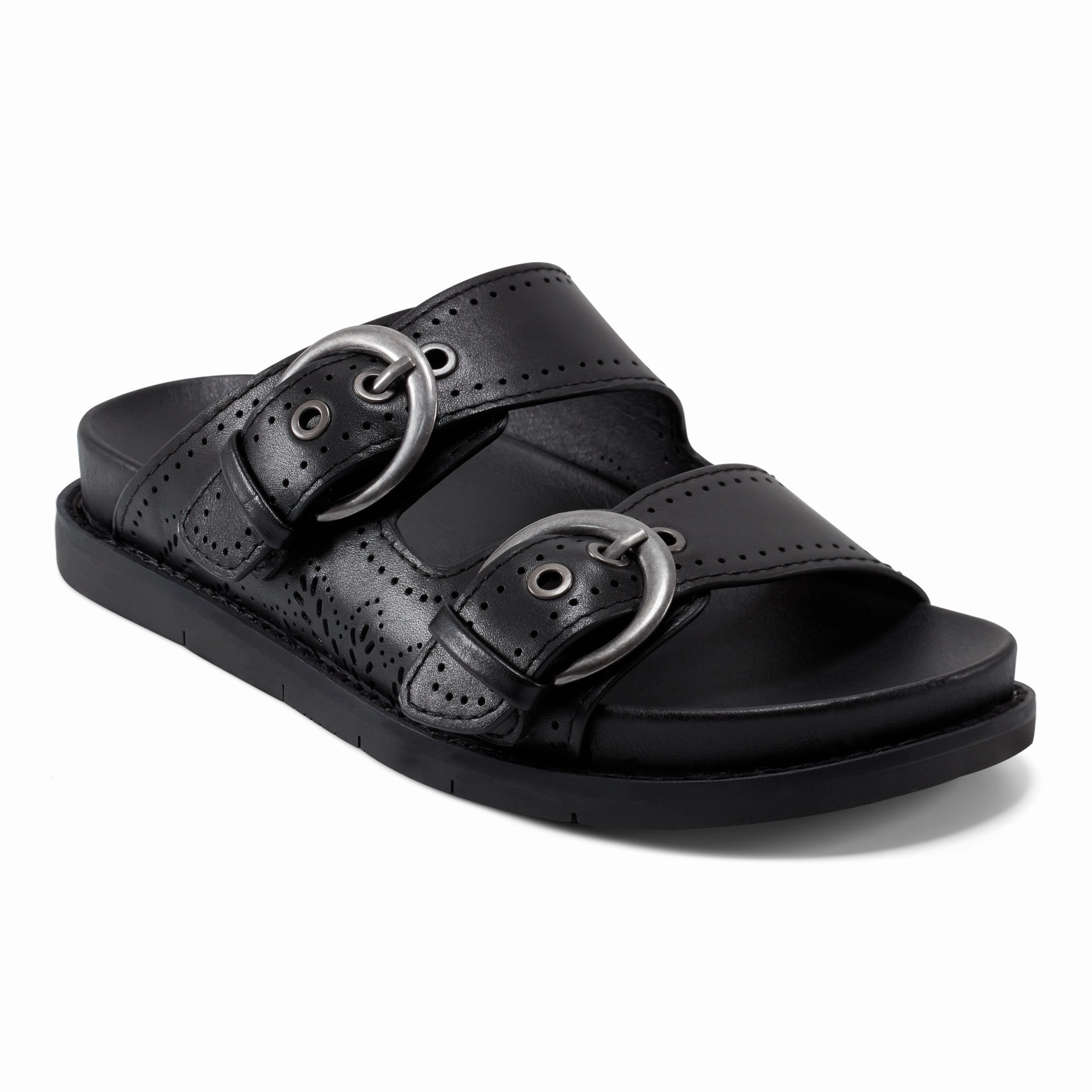 Francii Round Toe Casual Slip-on Flat Sandals dirtiest