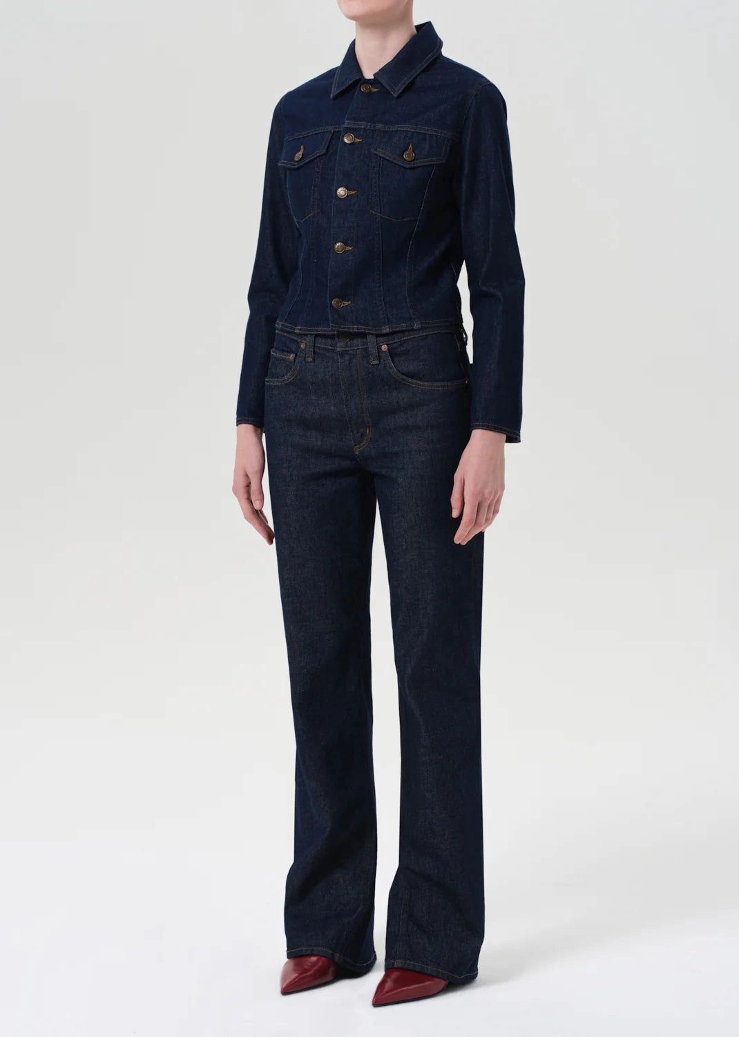 Contoured Jacket in Rinse Glitter Fit