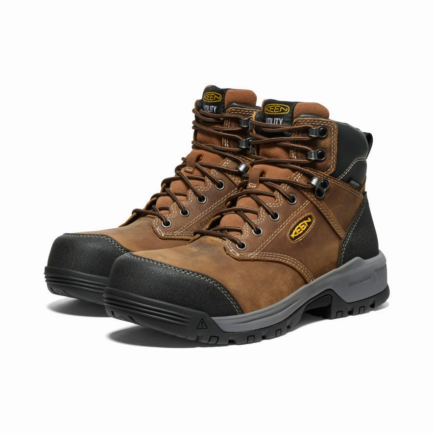 Stable base Men's Evanston 6" Waterproof Boot (Carbon Toe)  |  Bison/Black