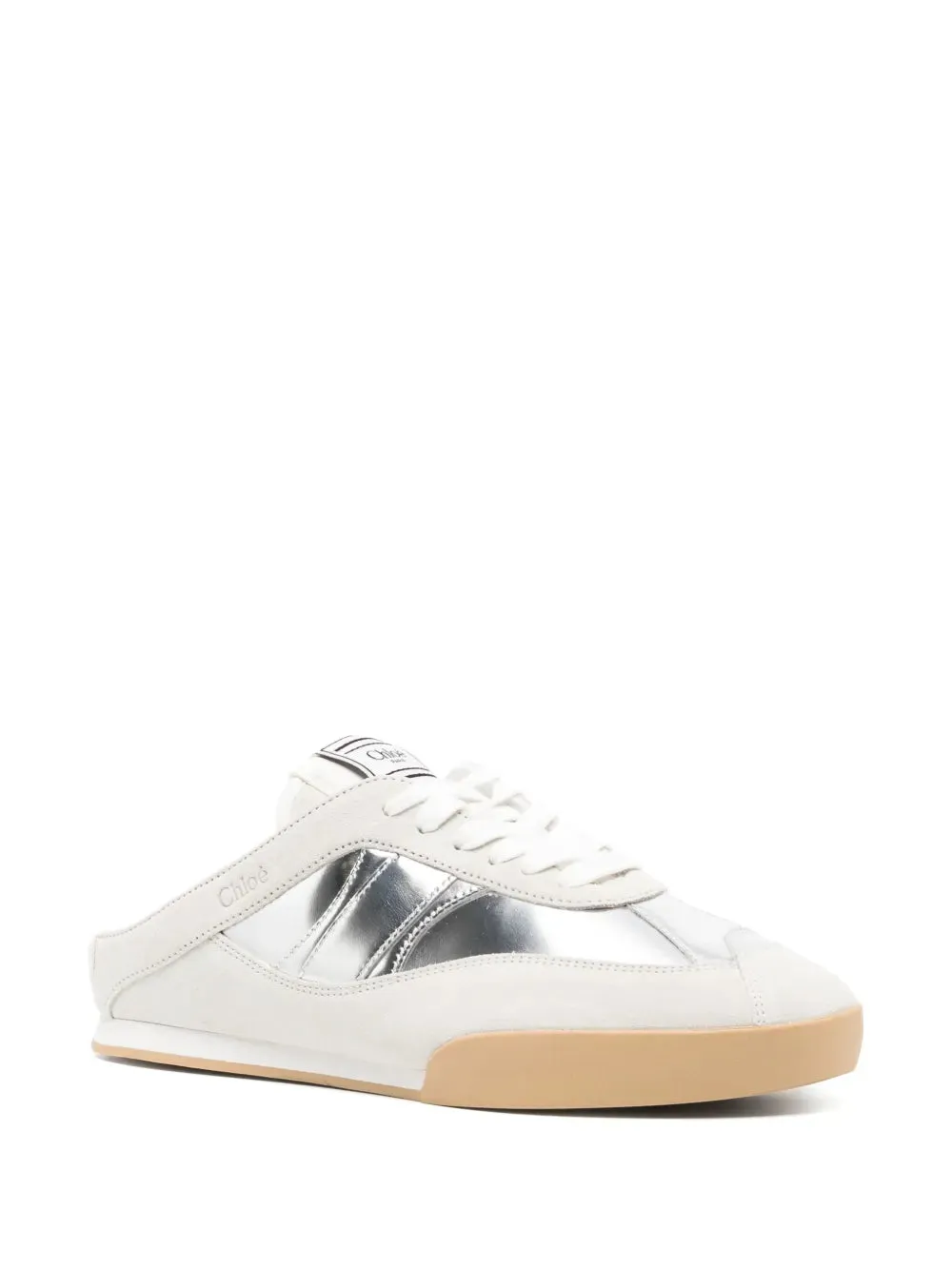 Ultra-soft cushioning Kick Sneaker Mule in Silver
