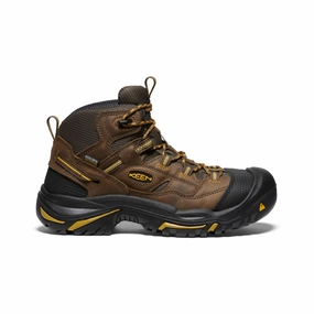 All Terrain Support Comfort Lining Men's Braddock Waterproof Mid (Steel Toe)  |  Cascade Brown/Tawny Olive