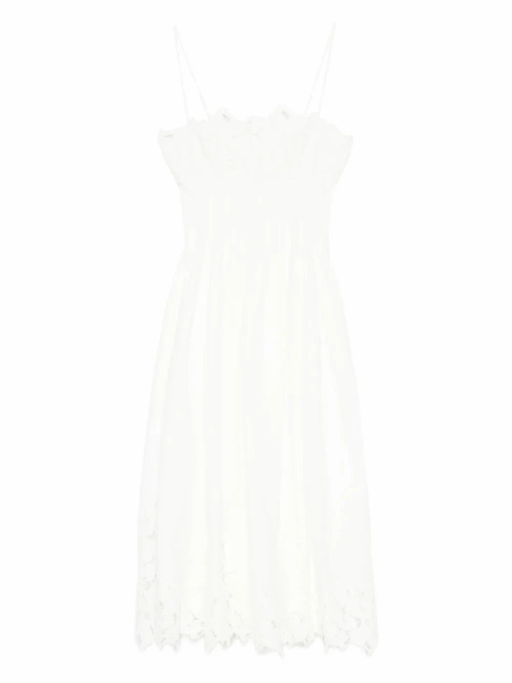 Desk Style Eco Wear Lilianna Cotton Lace Midi Dress in White