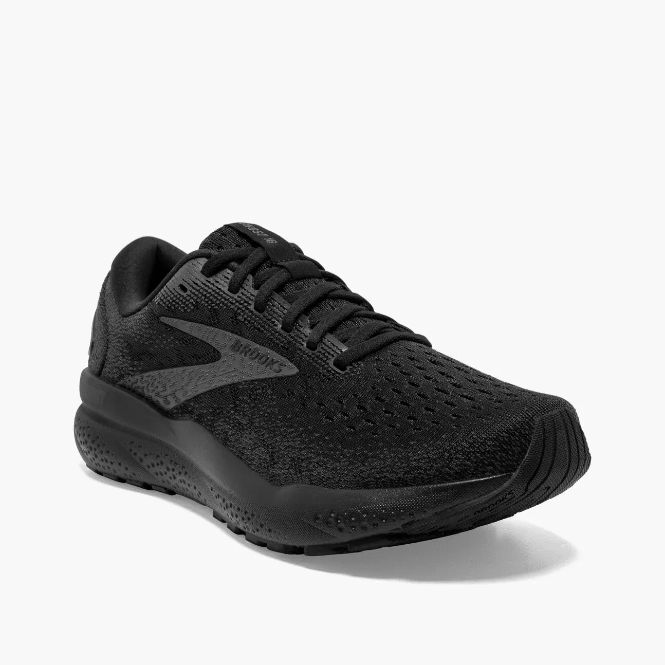 Iconic support men's extra - large BROOKS WOMENS GHOST 16 - BLACK / BLACK