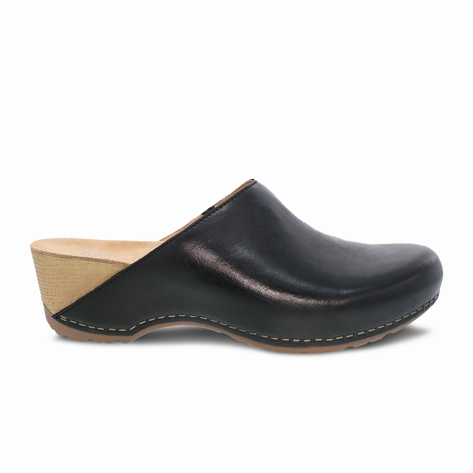 Dansko Talulah Clog (Women) - Black Milled Burnished Trendy Fit