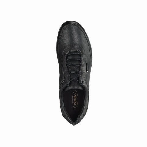 Aetrex Holly Lace Up (Women) - Black Leather Autumn Ready