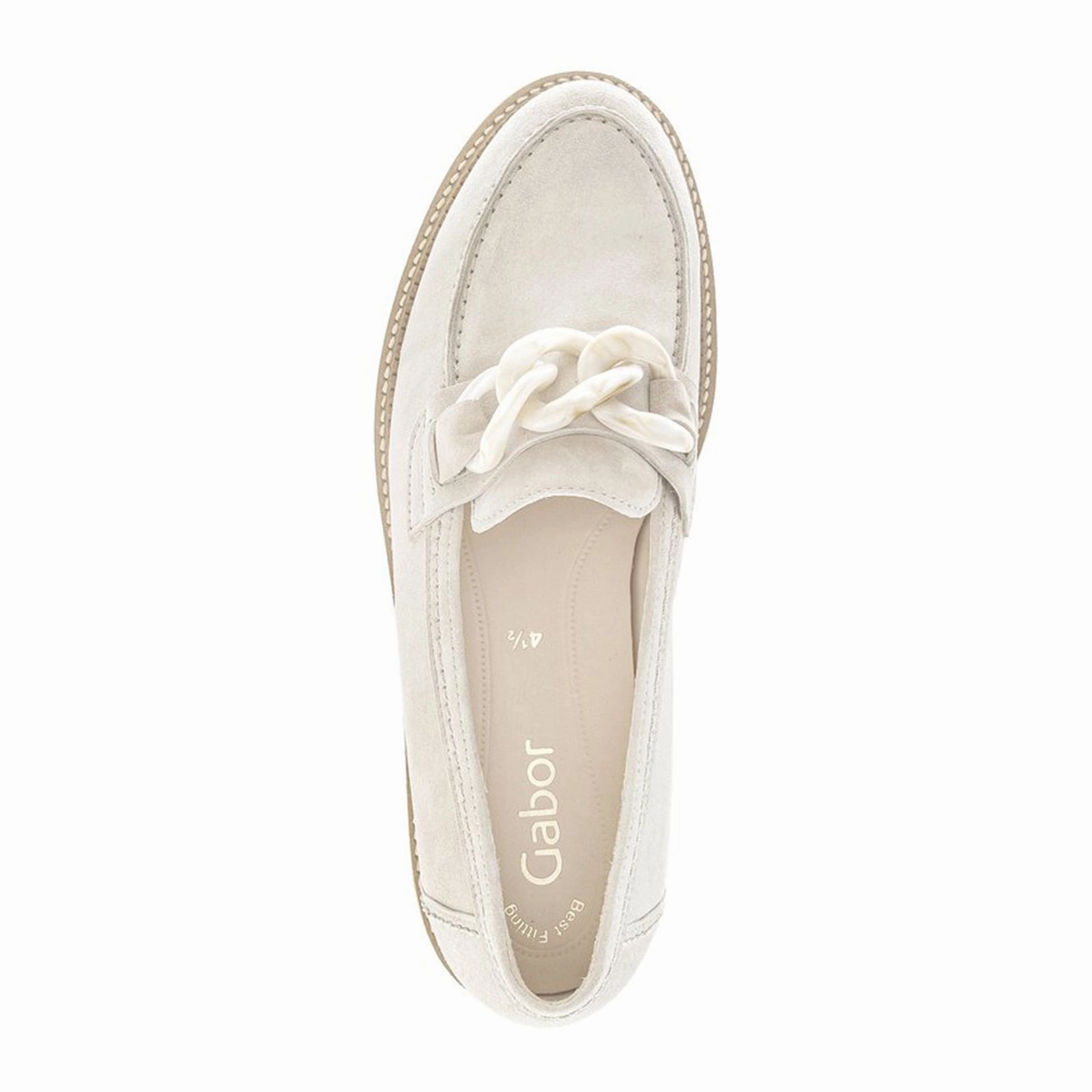 All Season Style Shine Soft Gabor 240 Chain Loafer (Women) - Natural Leather