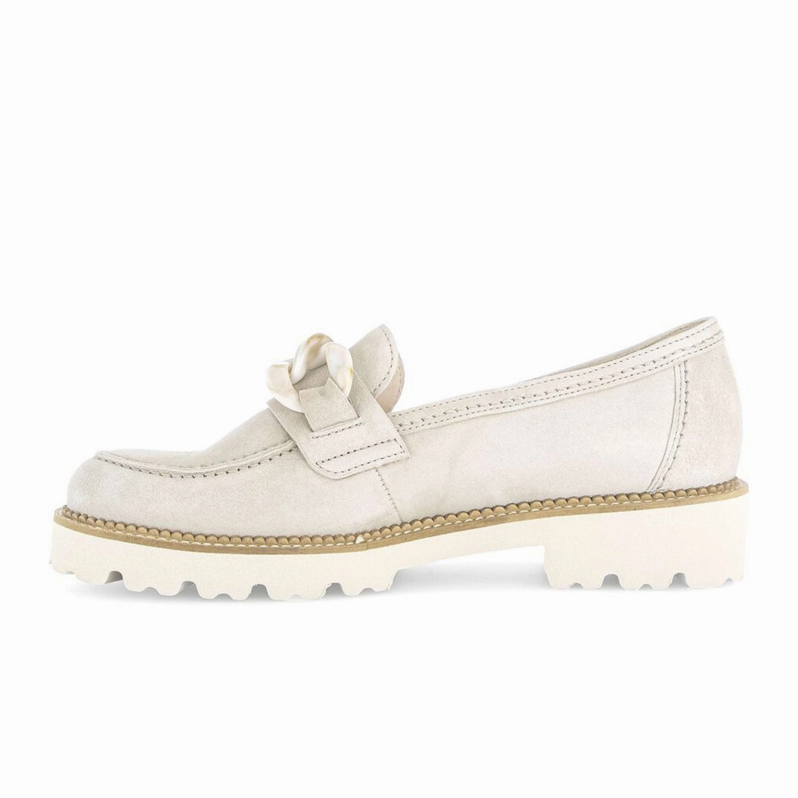 Straight-Cut Gabor 240 Chain Loafer (Women) - Natural Leather