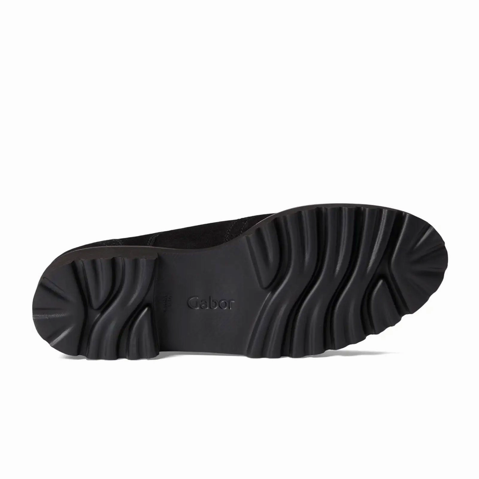 Gabor 244 Oxford (Women) - Black Suede Flowing Fit Light Base