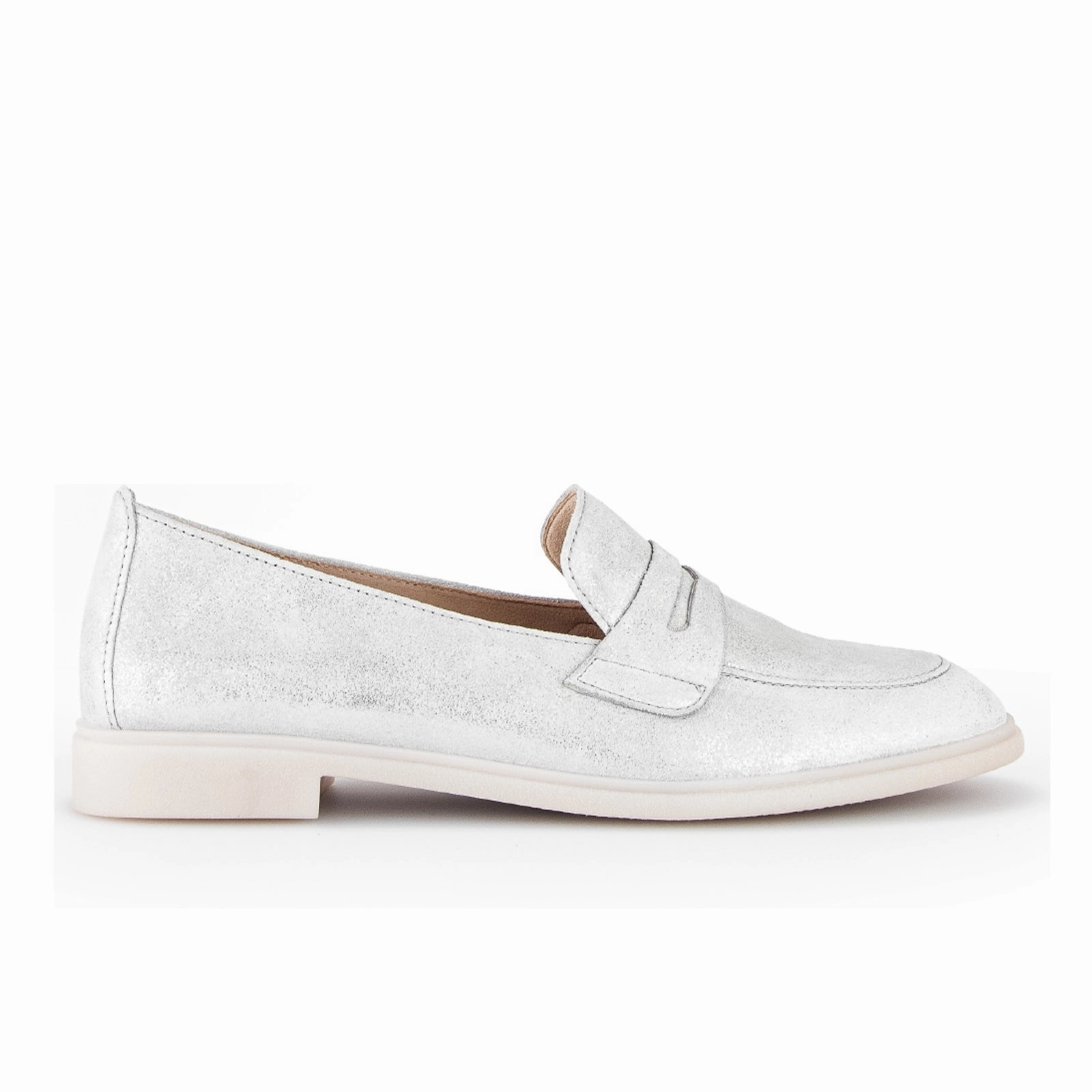 Gabor 253 Loafer (Women) - Light Grey Metallic Leather Comfortable outdoor wear