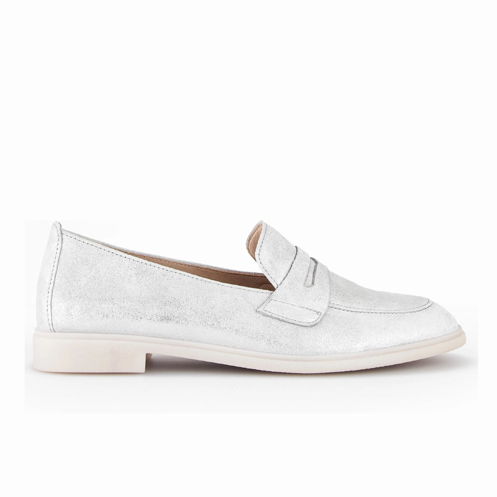 Walkable Flow Gabor 253 Loafer (Women) - Light Grey Metallic Leather