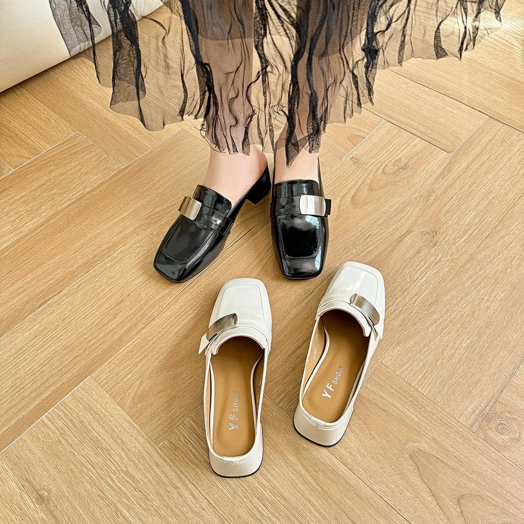 Summer Genuine Leather Casual Closed Toe Chunky Shoes basketball - style Cushioned