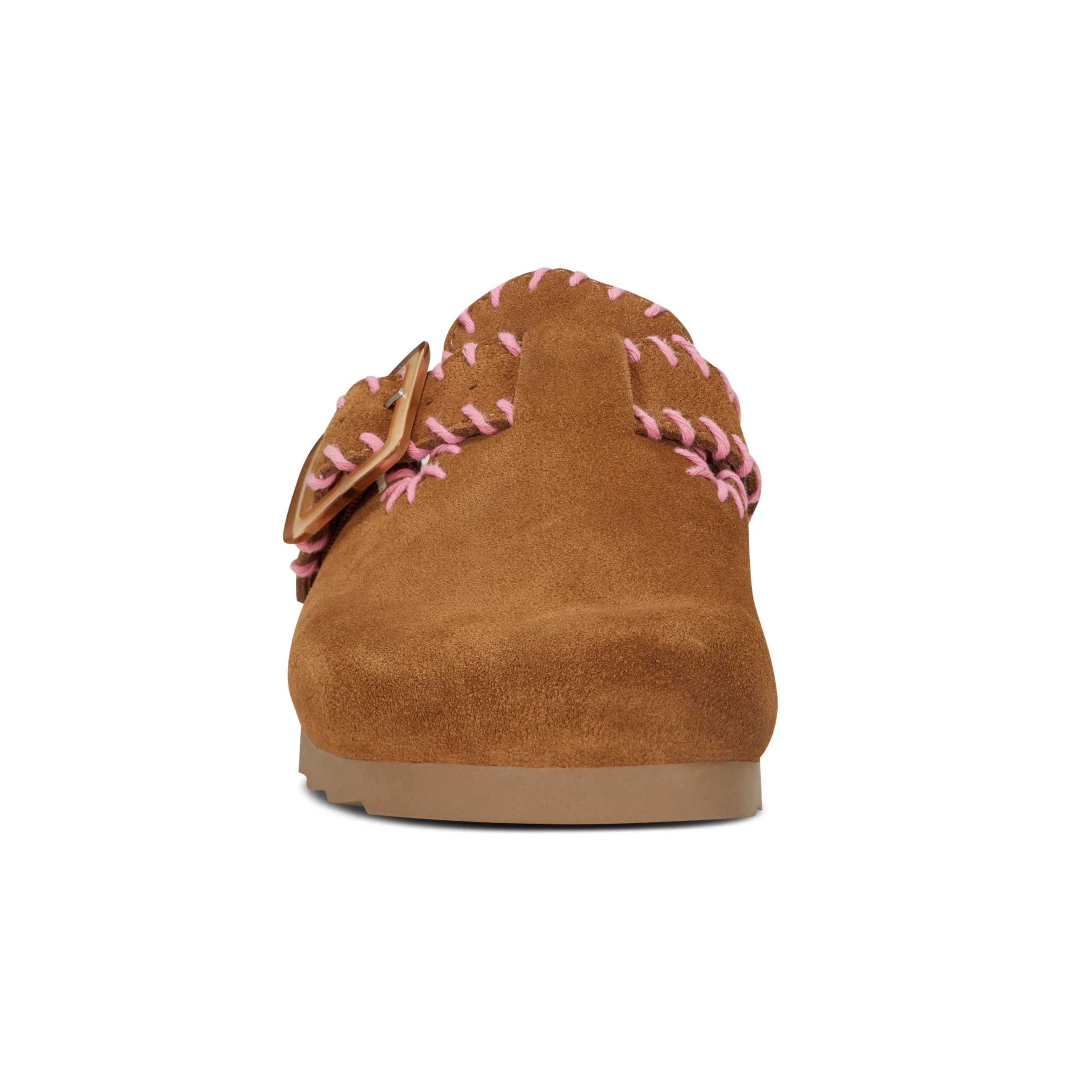 Gena Round Toe Slip-on Flat Casual Clogs Balance Elastic Lacing