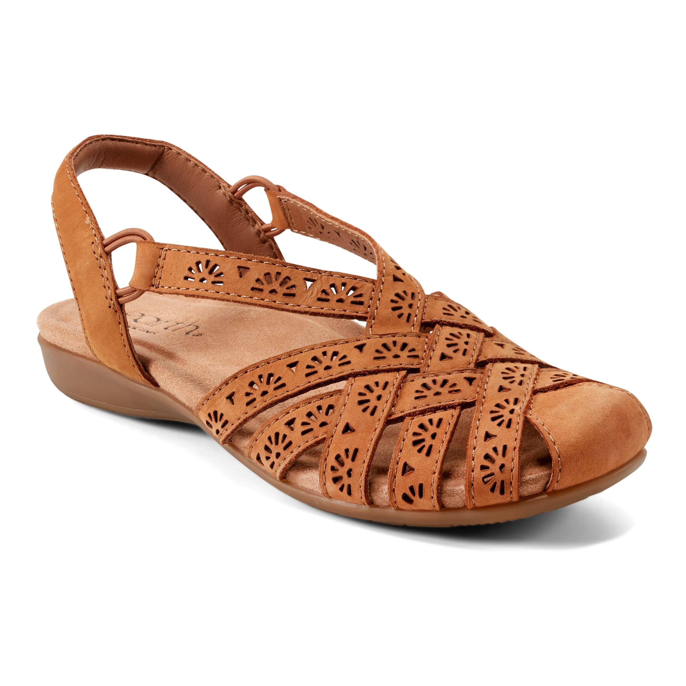 Briel Round Toe Casual Slingback Flat Sandals mule Cushioned Insole